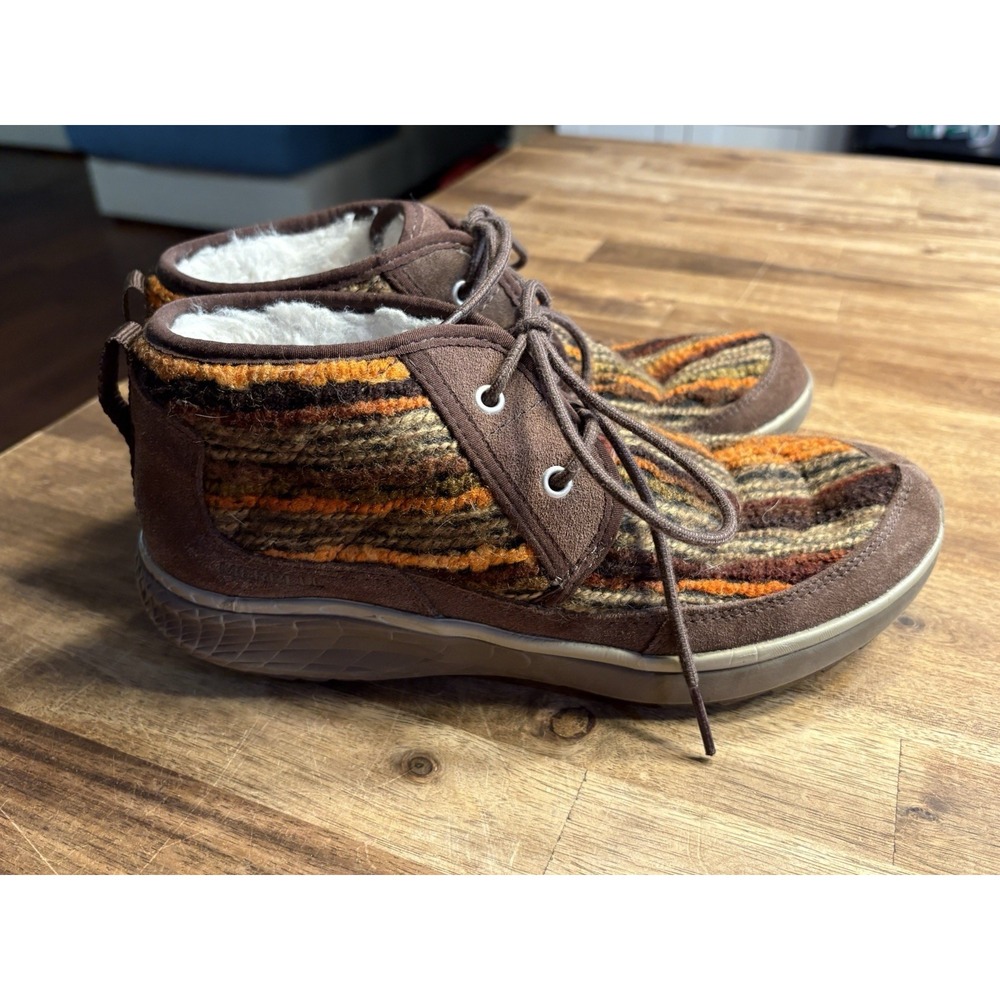 Merrell Pechora Mid Boots Fleece Lined Women's Size 8.5 Boho Jacquard Stripes